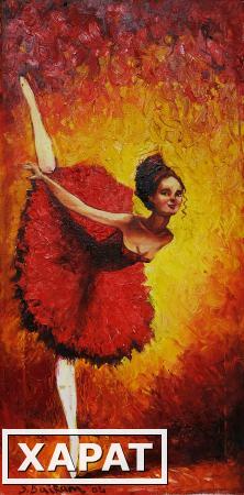 Фото Живопись портрет "Балерина", Б.Саламов, картина маслом на холсте