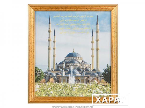 Фото Картина мечеть сердце чечни 23х20 см