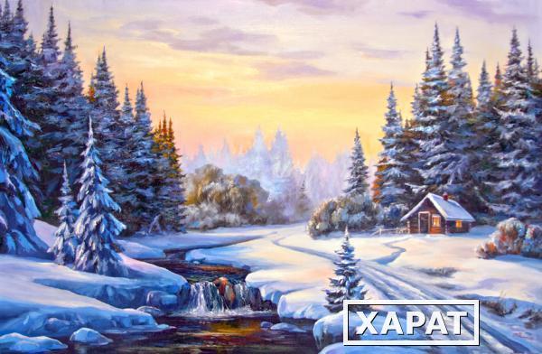 Фото Картина "Зима в Прибайкалье", х.м., 50х35