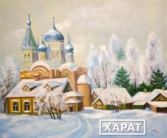 Фото "Зима в деревне", х.м., 50х60