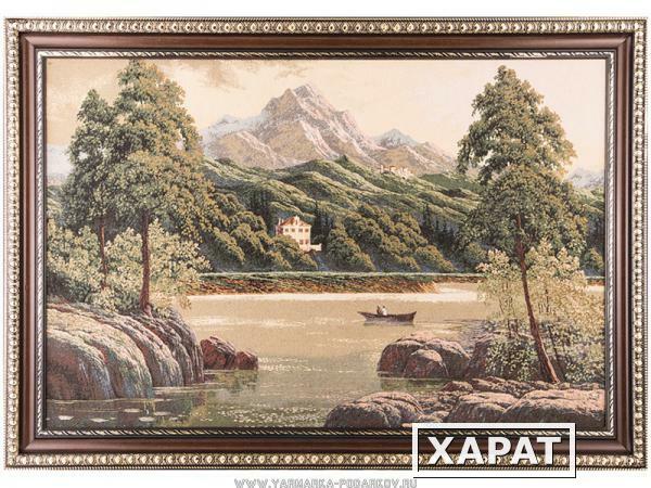 Фото Гобеленовая картина горное озеро 126х82см.