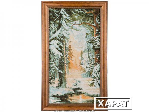 Фото Гобеленовая картина зимний лес 73х43см.