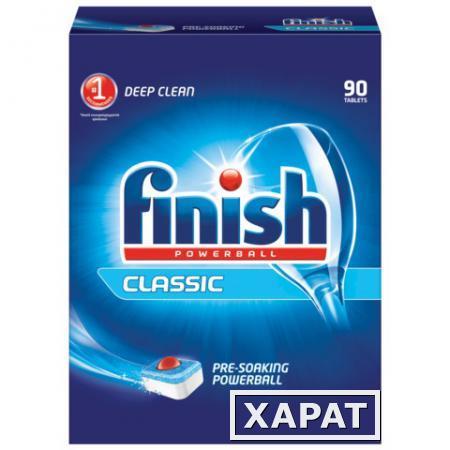 Фото Средство для мытья посуды в посудомоечных машинах FINISH CLASSIC (Финиш Классик), 90 шт., "PowerBall", таблетки