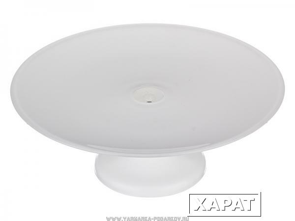Фото Тортовница модерн белая диаметр 28 см, высота 10 см,