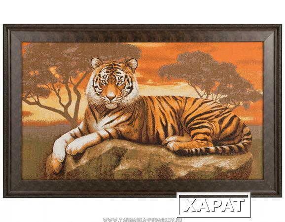 Фото Гобеленовая картина тигр 68х43 см,