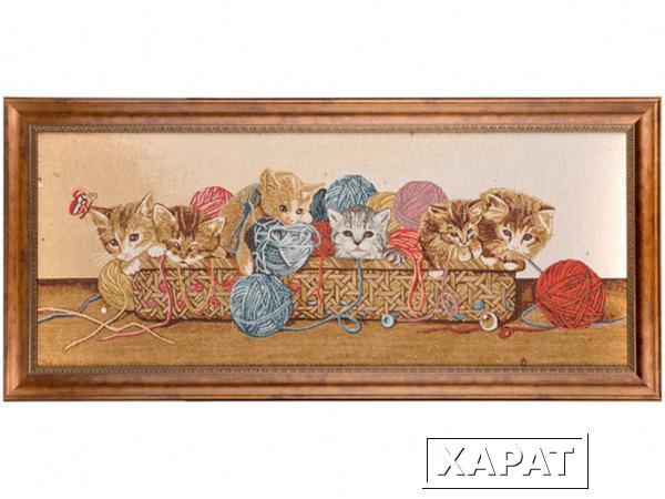 Фото Гобеленовая картина "клубные котята" 93х43см. (404-1419-30)