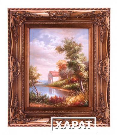 Фото Картина "пейзаж" полотно 30*40 см. багет 50*60 см. Frame Factory (107-157)