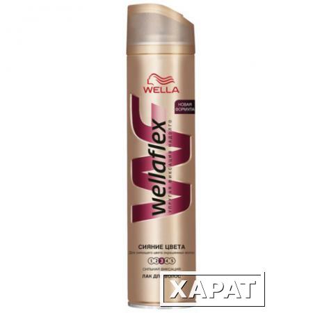 Фото Лак для волос WELLAFLEX (Веллафлекс), 250 мл, "Сияние цвета", сильная фиксация
