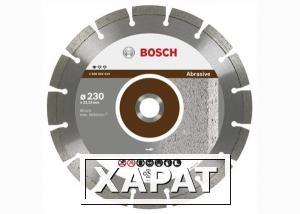Фото Алмазный диск Bosch Professional For Abrasive (по абразивным материалам: песчанник, кирпич, черепица, пемза, пористый бетон) 115-22,23 | 2608602615