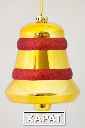 Фото Новогодняя игрушка Колокольчик объемный, диаметр 150 мм (фиолетовый)