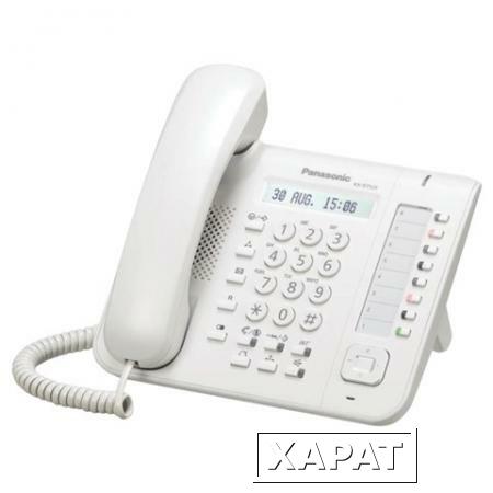 Фото Телефон IP PANASONIC KX-NT551RU, повторный набор, часы/календарь, спикерфон, цвет белый