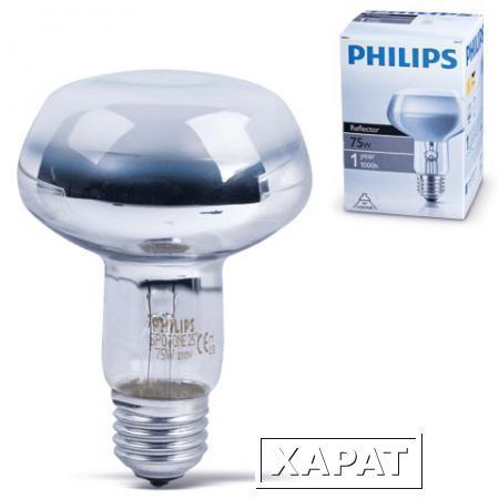 Фото Лампа накаливания PHILIPS Spot NR80 E27 25D, 75 Вт, зерк., колба d=80 мм, цоколь d=27 мм, угол 25°