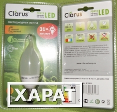 Фото Светодиодная лампа Clarus LED Decor F38-W 3W, E14, 220V, 2700K