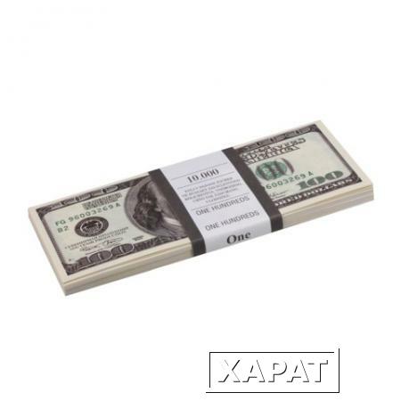 Фото Деньги шуточные "100 долларов", упаковка с европодвесом