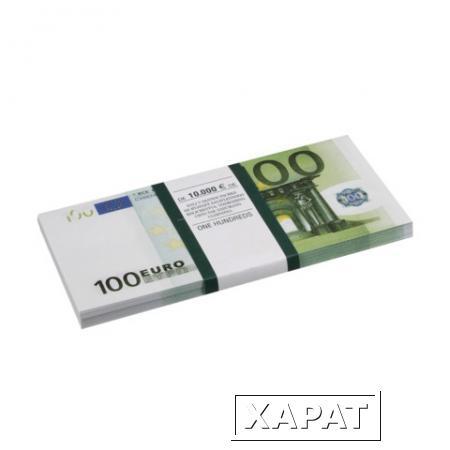 Фото Деньги шуточные "100 евро", упаковка с европодвесом