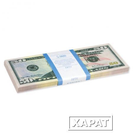 Фото Деньги шуточные "50 долларов", упаковка с европодвесом