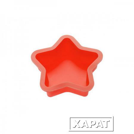 Фото Форма для выпечки, силиконовая, звезда, 13.5 х 3.5 см, красная, PERFECTO LINEA (20-001415)