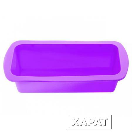 Фото Форма для выпечки, силиконовая, прямоугольная, 27 х 13.5 х 6 см, фиолетовая, PERFECTO LINEA (20-000211)