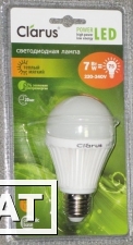 Фото Светодиодная лампа Clarus LED Classic, A60-W 7W, E27, 220-240V, 2700K