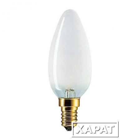 Фото Лампа накаливания PHILIPS B35 FR E14, 60 Вт, свечеобразная, матовая, колба d = 35 мм, цоколь E14