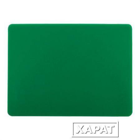 Фото Доска разделочная 400х300х15 мм (полипропилен) зеленая, в упак. 10 шт.
