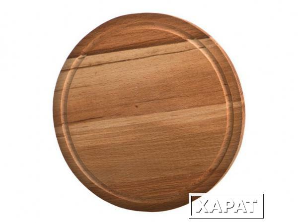 Фото Доска разделочная деревянная круглая бук диаметр=25 см. толщина=2 см. Ооо "новое (430-116)