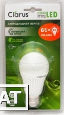 Фото Светодиодная лампа Clarus LED Classic A55-N 6W, E27, 220-240V, 4100K