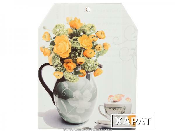 Фото Подставка под горячее цветы в вазе 16,5х21 см.
