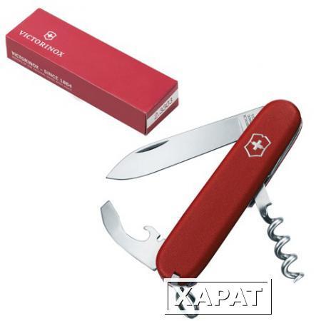 Фото Подарочный нож VICTORINOX "Ecoline", 84 мм, складной, матовый красный, 9 функций