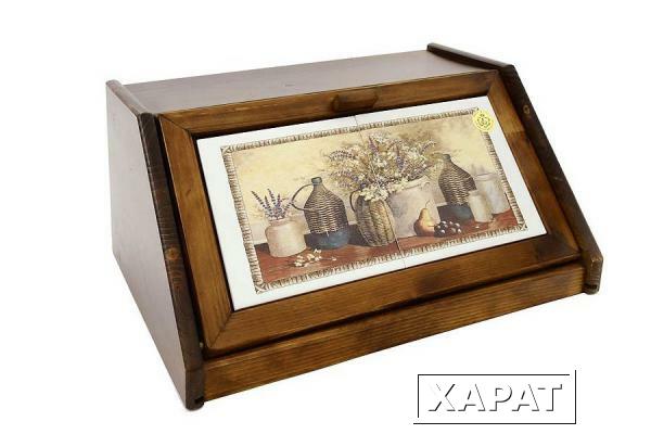 Фото Деревянная хлебница с керамическими вставками Натюрморт LCS ( LCS994V-AL )