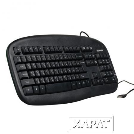 Фото Клавиатура проводная SONNEN KB-320, USB, черная