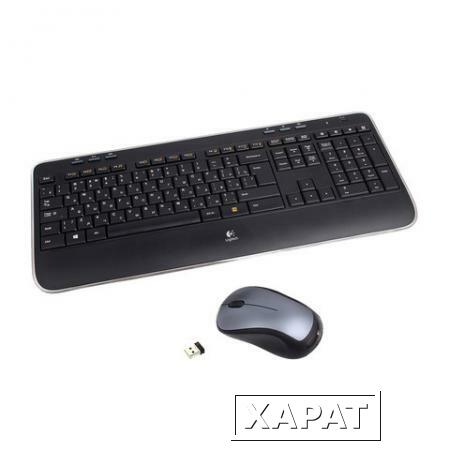 Фото Набор беспроводной LOGITECH MK520, клавиатура, мышь, 2 кнопки + 1 колесо-кнопка, цвет черный/серый