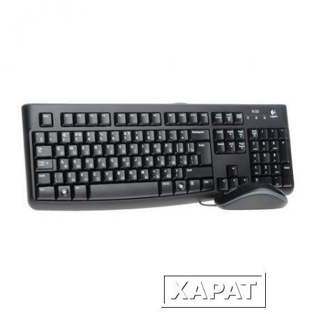Фото Набор проводной LOGITECH Desktop MK120, USB, клавиатура, мышь 2 кнопки+1 колесо-кнопка, 1000 dpi, черный