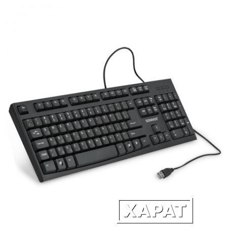 Фото Клавиатура проводная SONNEN KB-330, USB, черная