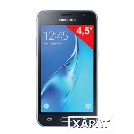 Фото Смартфон SAMSUNG Galaxy J1, 2 SIM, 4,5", 4G (LTE), 2/5 Мп, 8 Гб, microSD, черный, пластик
