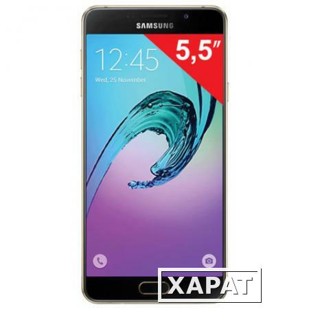 Фото Смартфон SAMSUNG Galaxy A7, 2 SIM, 5,5", 4G (LTE), 5/13 Мп, 16 Гб, microSD, золотой, металл и стекло