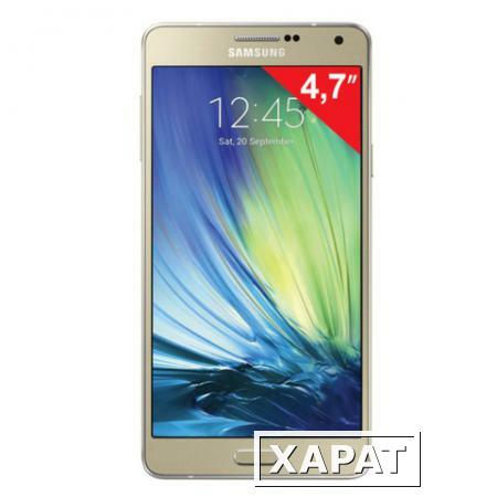 Фото Смартфон SAMSUNG Galaxy A3, 2 SIM, 4,7", 4G (LTE), 5/8 Мп, 16 Гб, microSD, золотой, сталь и стекло
