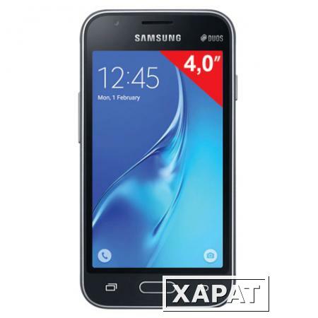 Фото Смартфон SAMSUNG Galaxy J1 mini, 2 SIM, 4,0", 3G, 0,3/5 Мп, 8 Гб, microSD, черный, пластик