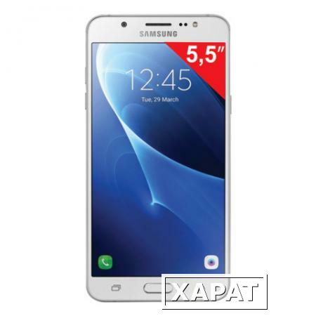 Фото Смартфон SAMSUNG Galaxy J7, 2 SIM, 5,5", 4G (LTE), 5/13 Мп, 16 Гб, microSD, белый, пластик