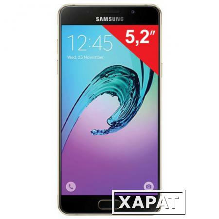 Фото Смартфон SAMSUNG Galaxy A5, 2 SIM, 5,2", 4G (LTE), 5/13 Мп, 16 Гб, microSD, золотой, сталь и стекло