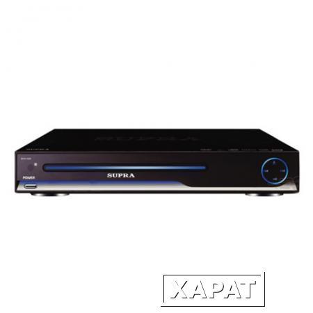 Фото Плеер DVD SUPRA DVS-102X DVD, MP3, MP4(DivX), USB(A), RGB, SCART, S-Video, пульт ДУ, черный