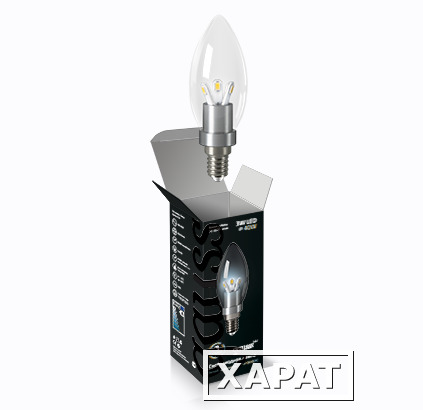 Фото Лампа Gauss Светодиодная свеча хрусталь Лампа Gauss LED Candle Crystal Clear E14 4W 4100К