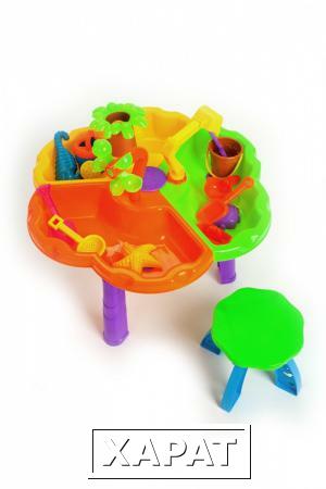Фото Стол игровой для песка и воды + стульчик «КРОХА»