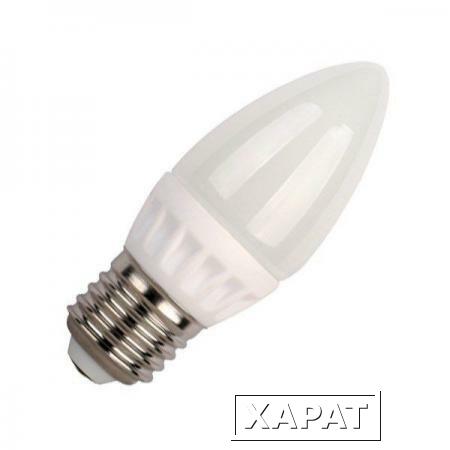 Фото Лампа светодиодная LED 5вт E27 белый матовая свеча; LL-C37-5-230-40-E27-FR