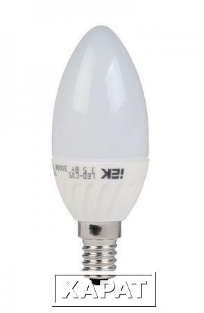 Фото Лампа светодиодная LED 5вт E14 белый матовая свеча; LL-C37-5-230-40-E14-FR