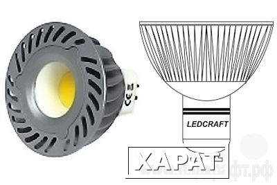 Фото Светодиодная лампа MR16 GU10 LC-60-MR16-GU10-3-220-W Ledcraft