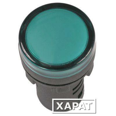Фото Лампа AD22DS (LED) матрица, d22мм, зеленый, 12В AC/DC | арт. BLS10-ADDS-012-K06 | IEK