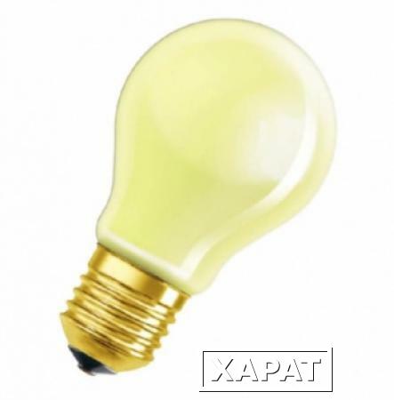Фото Лампа накаливания для отпугивания насекомых желтая - OSRAM SPECIAL INSECTA YELLOW 60W 230V 500lm E27 - 4050300082226