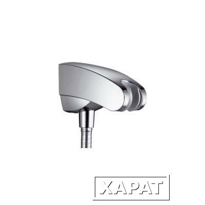 Фото Hansgrohe Porter’E 27507000 Держатель для душа со встроенным шланговым подсоединением (хром) | интернет-магазин сантехники Santehmag.ru