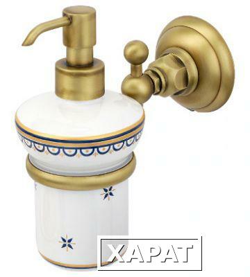 Фото Дозатор жидкого мыла настенный с держателем NICOLAZZI 1489DBZ (цвет бронза) | интернет-магазин сантехники Santehmag.ru